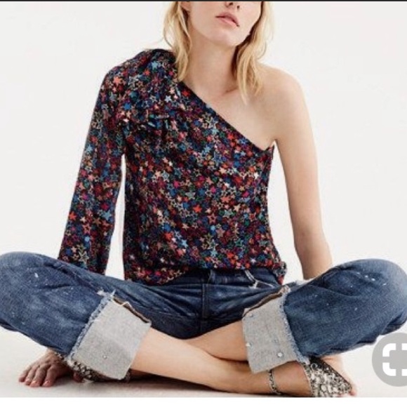 J. Crew Tops - NWT J.Crew Kaleidoscope Star one shoulder top, 2